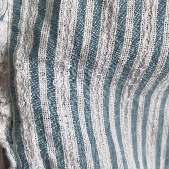 Universal Thread Casual Striped Short Baloon Sleeve Cotton Top with Ruffles - Picture 8 of 10